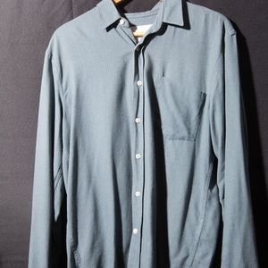 OUR LEGACY green raw silk button up